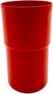 Kimmel Tasse Trinkbecher Becher bruchsicher stapelbar Mehrweg 180 ml, Kunststoff, Rot