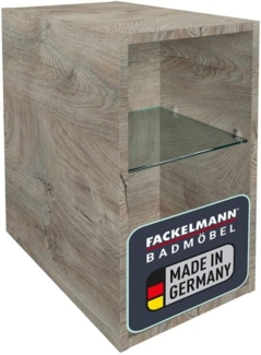 Fackelmann OXFORD Badregal, 2 Fächer, 30 cm breit, Braun hell