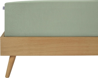 Schiesser Jersey Elasthan Spannbettlaken Elli | 97% Baumwolle aus nachhaltiger Produktion | für Matratzen 180x200cm bis 200x220cm | Matratzenhöhe bis 30cm | Hellgrün