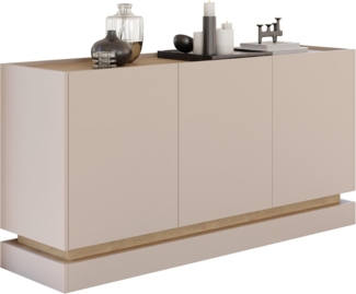Kommode Zarpant K160 3D (Farbe: Sandbeige / Eiche Cremona)