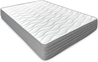 DUÉRMETE ONLINE - Matratze 105x200 cm, viskoelastisch, EVO mit Winter-/Sommerseite, ergonomisch, optimaler Komfort und Härte, hygienisch und atmungsaktiv, Dicke 25 cm