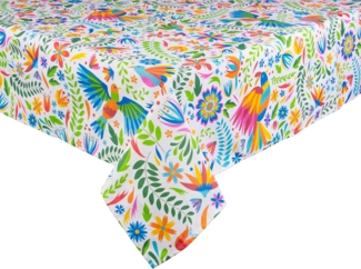 Excelsa Mexican Flowers Rechteckige Tischdecke, 140x240 cm, Baumwolle, Polyester, maschinenwaschbar