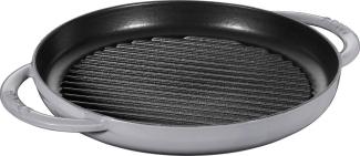 Staub Grill Pans Grillpfanne 26 cm, rund, Graphit-Grau, Gusseisen