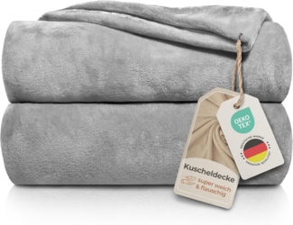 Wohndecke Kuscheldecke super weich & flauschig – warme Fleecedecke, Gräfenstayn, warme Wolldecke, Sofadecke & Tagesdecke - Überwurf Sofa, Couch