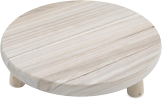 Spetebo Blumenhocker Holz Blumenhocker natur mit 3 Beinen (Anzahl, 1 St, Stück), stabiler Stand