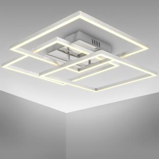 LED Deckenleuchte Büro-Deckenlampe schwenkbar chrom-alu 40W Wohnzimmer warmweiß