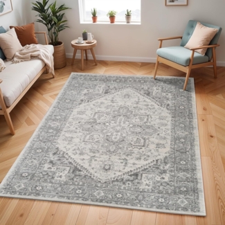 Livabliss Teppich MENDOZA, rechteckig, Höhe: 8 mm, Vintage Orientteppich, Kurzflor Boho Wohnzimmerteppich, Läufer