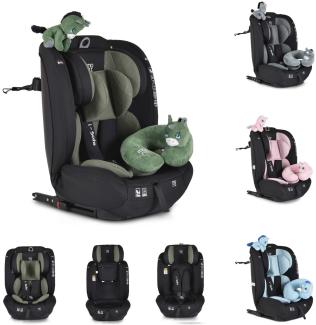 Moni Kindersitz i-Size i-Safe (76-150cm) Isofix, Top Tether, 13-fach verstellbar grün