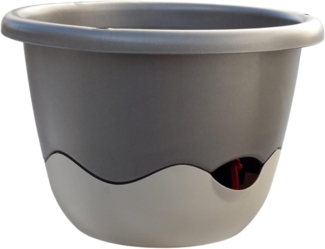 PLASTIA Blumentopf Mareta 25 Anthrazit / Grau