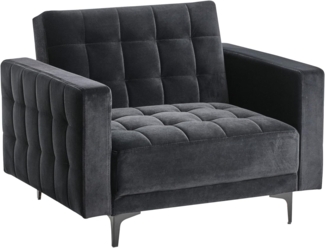 Sessel ABERDEEN Samtstoff Schwarz