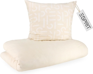 Esprit Bettwäsche FLANELL Winter Bettwäsche, Baumwolle, 1 teilig, 135x200 cm in Beige