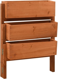 vidaXL Pflanzkübel Klappbar Orange 60x14x75 cm Massivholz Tanne 314840