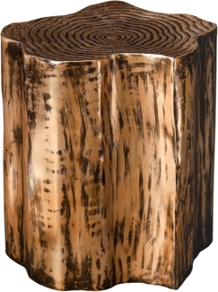 riess-ambiente Beistelltisch ORGANIC ORIENT 45cm gold (Einzelartikel, 1-St), Wohnzimmer · Metall · Baumstamm-Design · Schlafzimmer