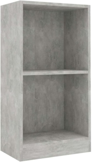 vidaXL Bücherregal Betongrau 40x24x75 cm Holzwerkstoff 800823