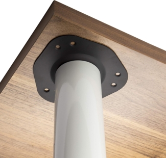 SO-TECH® Tischbein Ø 60 mm, belastbar bis 75 kg pro Stück, höhenverstellbar, Höhe 71 cm, Stahl, weiß, 4x
