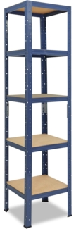 shelfplaza HOME 155x30x30 cm Schwerlastregal in blau mit 5 Böden und 175 kg Traglast pro Boden