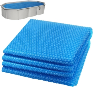 VOUNOT Pool Solarabdeckplane Rechteckig 300x200 cm, Premium Pool Solarplane Stärke 120 µm, Solarfolie Pool Zuschneidbar, Solarabdeckung Poolheizung Wassererwärmung Wärmeplane Blau