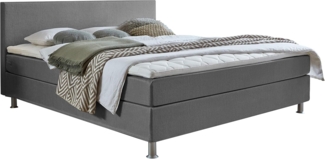 Atlantic Home Collection EDISON Boxspringbett Stoff, Liegefläche 180x200 cm, grau