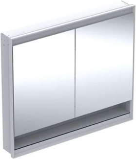 Geberit ONE Spiegelschrank mit ComfortLight, 2 Türen, Unterputzmontage, mit Nische, 105 x 90 x 15 cm, 505.824.00, Farbe: weiss / Aluminium pulverbeschichtet - 505.824.00.2