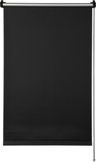 Deco Company Thermo-Rollo ohne Bohren mit Thermo-Rückseite, Klemm-Montage, Höchste Lichtreflektion, Energiesparend, Lichtundurchlässig, Alle Montage-Teile inklusive, Schwarz, 60x150 cm
