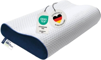 casimum Nackenstützkissen Orthopädisch mit atmungsaktivem Klimabezug, Füllung: Memory Foam, Bezug: Ohne, Seitenschläfer, Rückenschläfer, ergonomisches Nackenstützkissen, höhenverstellbar 60x30, ohne Bezug