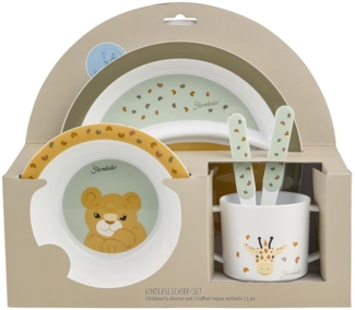 Sterntaler® Kindergeschirr-Set Safari, rund (5-tlg), Polypropylen