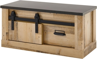 Garderobe Sitzbank Stove in Used Wood hell 93 x 46 cm