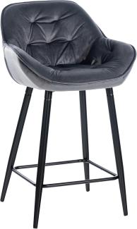 Barhocker Gibson 76 Samt (Farbe: dunkelgrau)