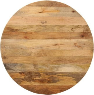 vidaXL Tischplatte Ø 80x2,5 cm Rund Massivholz Mango 370066