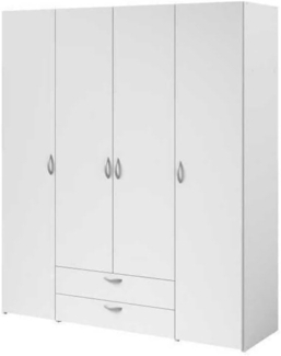 Daily 1 Parisot Eleganter Kleiderschrank 4-türig in Weiß 160x185x51cm