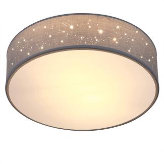 monzana Deckenleuchte, 30 cm, Sternenhimmel Rund Stoffschirm 30 cm 1-Flammig E27 Modern