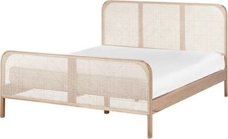 Bett mit Lattenrost Kiefernholz GONFARON 160 x 200 cm Hellbraun