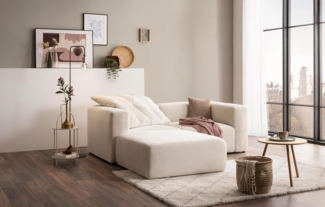 DOMO Collection Ecksofa Adrian, Modulsofa in L-Form, aus 3 Modulen, Sofa, Couch 216x193 cm in creme