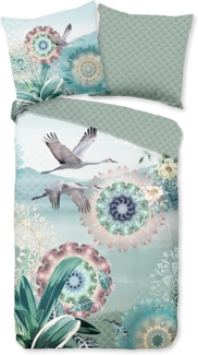 hip Mako Satin Bettwäsche 2 teilig Bettbezug 135x200 cm Kissenbezug 80x80 cm Kimora Multi