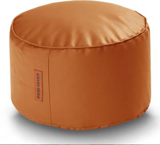 Green Bean Pouf runder Sitzpouf aus Kunstleder in 3 Farben (Indoor / Outdoor, abwaschbarer Oberfläche & EPS Perlen Füllung), Sitzwürfel Sitzkissen Hocker Sitzhocker