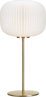 Markslöjd Schlafzimmer Tischleuchten Sober Höhe 50 Cm Weiß 1-flammig Rund, Gold, metallisch, weiß, Glas, Metall, 107819