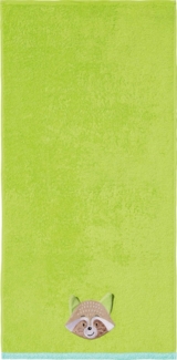 Erwin Müller Badetuch Kinder-Badetuch "Waschbär", (1-St), Walk-Frottier Uni