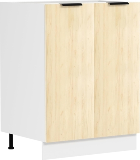 VCM Küchenmöbel Unterschrank Fasola 919301 Weiß / Honig-Eiche H. 82 x B. 60 x T. 46 cm