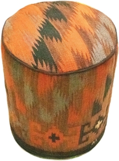 Sonderform,XS / 80 cm Ø Rund & kleiner,Mehrfarbig,Patchwork,Schurwolle,Afghanistan