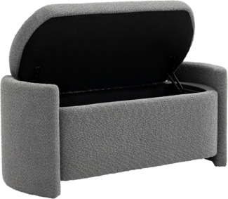 HOMCOM Sitzbank Bettbank mit Stauraum (Aufbewahrungsbank, 1-St, Lagerbank), Grau, 105 x 44 x 45,5 cm