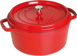 Staub La Cocotte Cocotte 28 cm, rund, Kirsch-Rot, Gusseisen