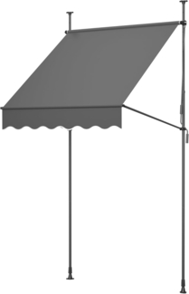 Thanaddo Klemmmarkise Balkonmarkise,mit Handkurbel Balkon Markise UV-Beständig,Wasserdicht,Höhenverstellbar