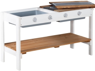 roba Spielhaus-Küche - Erweiterung mit BBQ-Grillfläche & Spielwannen - Mehrfarbig