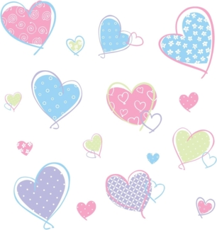 Hjerter Wallstickers