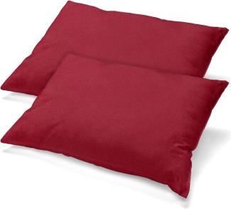 aqua-textil Classic Line Kissenbezug 2er-Set 40x80 cm Bordeaux rot Baumwolle Kissen Bezug Kissenhülle, Kopfkissenüberzug, Pillowcase, Bettkissen, Kopfkissenbezug, Reißverschluss Jersey