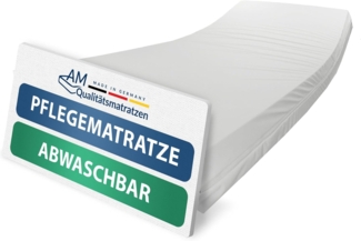 Standard Pflegematratze 90x200 cm - Standard für die Heimpflege - 12cm Höhe - Made in Germany - 90x200 cm