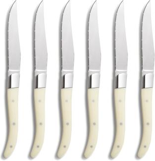 Comas Steakmesser ACR White 6er Set, Fleischmesser, Edelstahl, Acryl, Weiß, 22. 5 cm, 7442