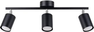 SOLLUX SL. 1128 Deckenleuchte LEMMI 3XGU10 40W Stahl schwarz L:46cm B:8cm H:20cm dimmbar