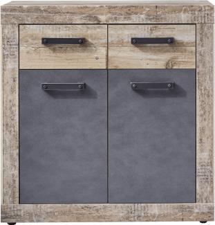 Sideboard Kommode Tailor | Matera grau / Shabby Old Used Wood | 83x86 cm