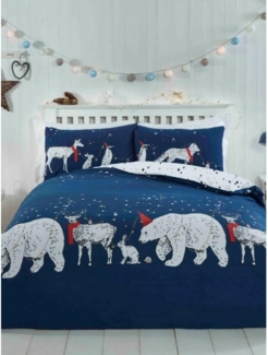 Eisbär Weihnachtsbettwäsche 135x200 cm